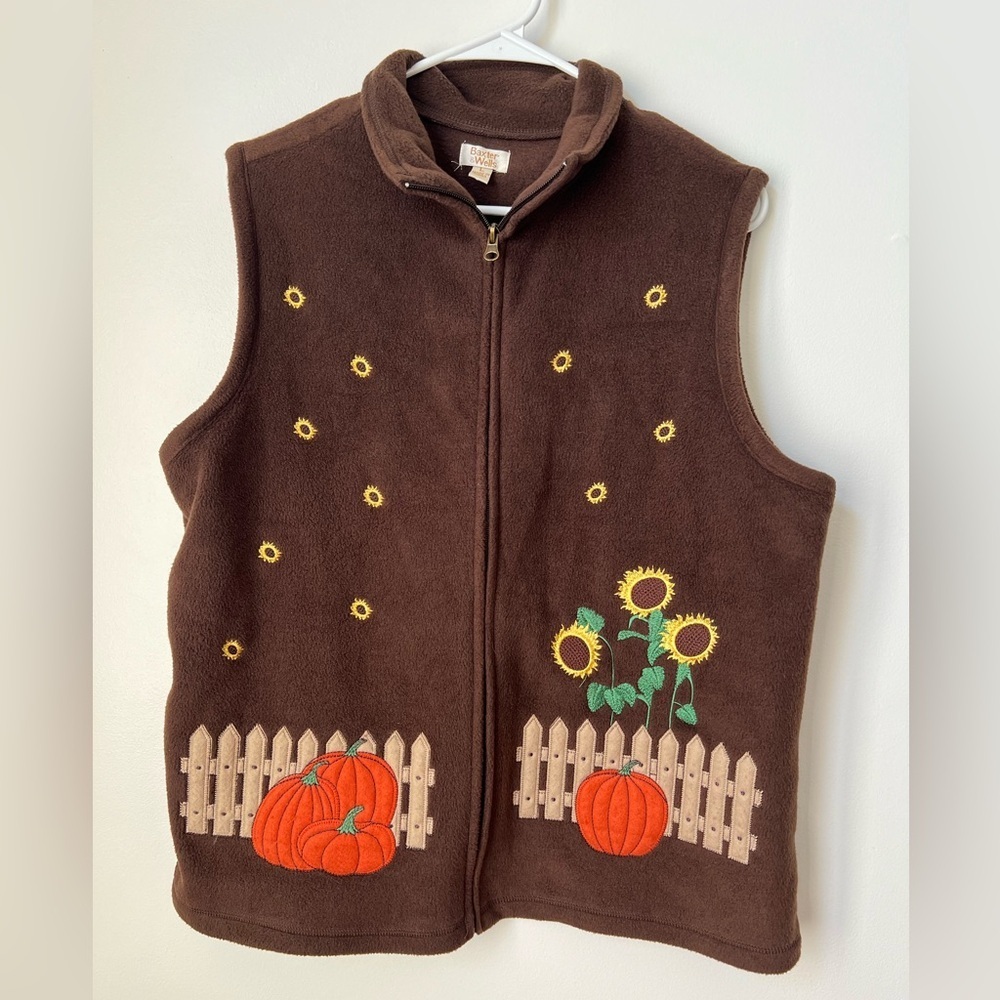 Baxter & Wells Fall Brown Fleece Vest